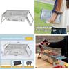 Stainless Steel Barbecue Grill With Thickened Carbon Frame For Outdoor Camping And Family Cooking