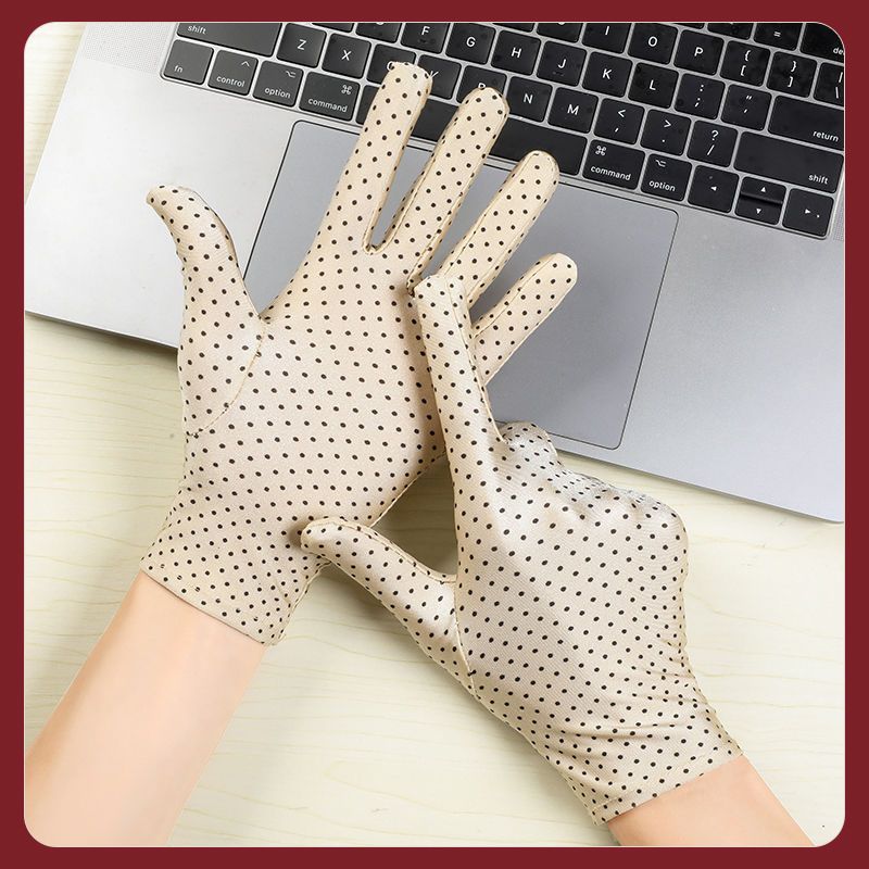 Men's Spring and Autumn Thin Breathable Sunscreen Work Gloves High Elastic Elastane Jewelry Etiquette Stage General Gloves