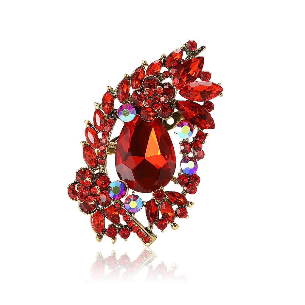 Mode Kreative Legierung Strass Mittelgroße Glasbrosche Exquisite High-End Damenbekleidung Korsage Schmucknadel