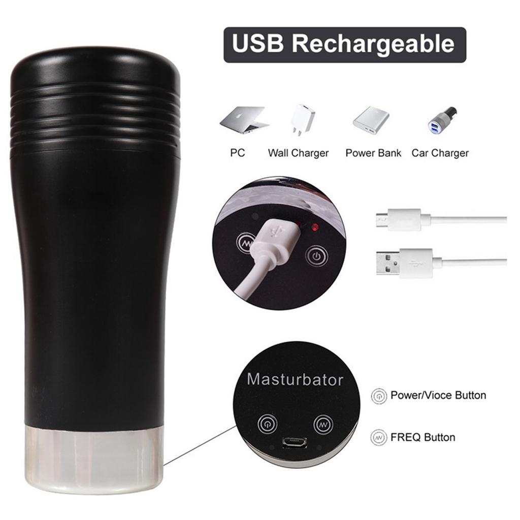 10 Frequency Vibration Male Electric Airplane Cup