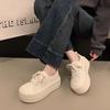 Spring 2025 New Platform Canvas Shoes Women's Korean Version Lace-up Versatile Casual Shoes Small Fashion White Shoes