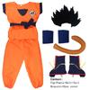 Kids Anime Son Goku Cosplay Costumes Krillin Training Clothes Superhero Outfits with Super Saiyan Wig Comic Con Party Costume