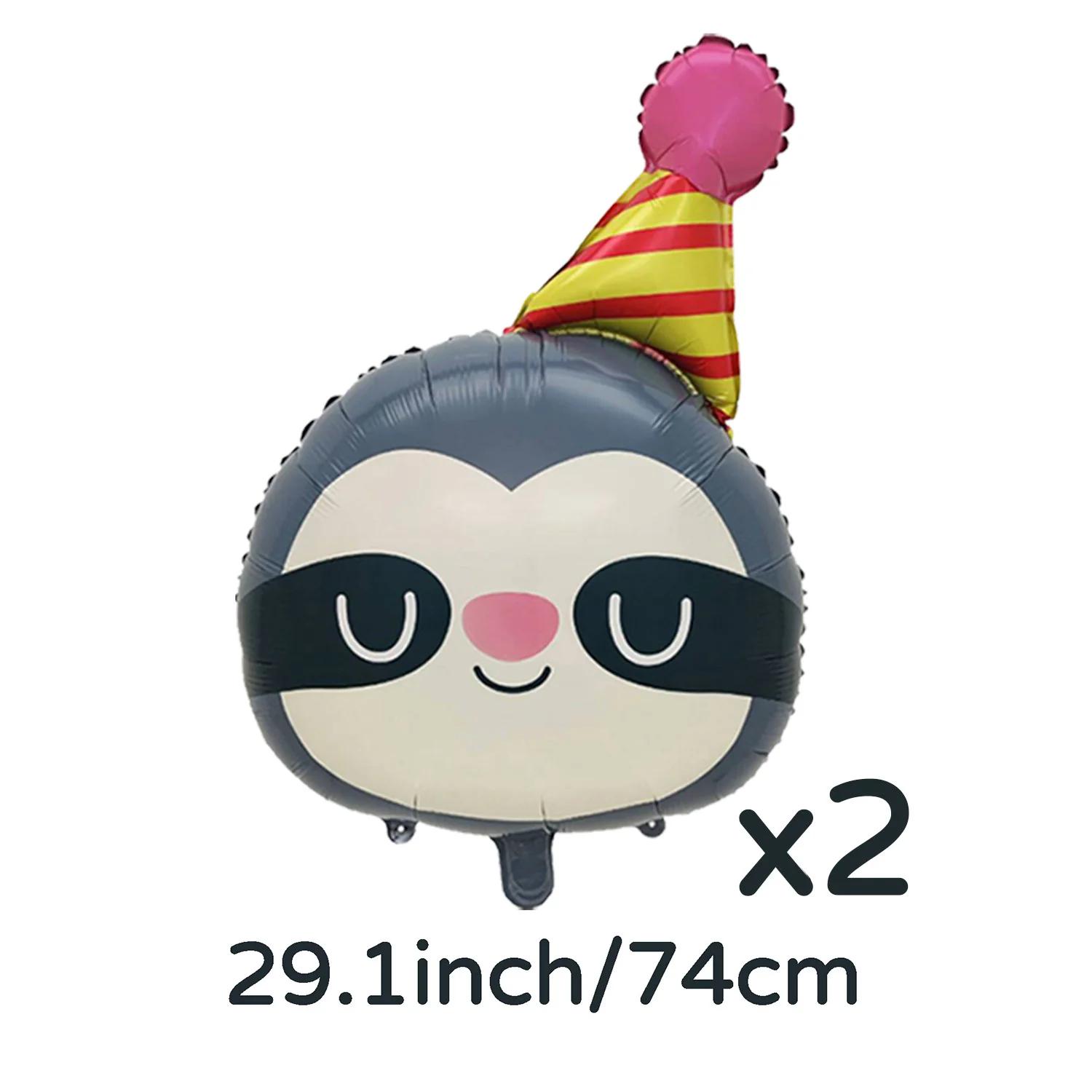 Животное Алюминиевая Фольгированная Шарик Ленивец Лев Медведь Жираф Тигр Слон Лягушка Шарик Тема Зоопарка День Рождения, Вечеринка, Праздничное Украшение Other