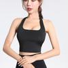 Pleated Back Backless Sportswear Adjustable Strap Fashionable Pleated Bra Yoga Vest  Yoga
