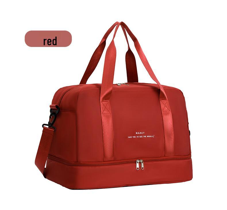 Women's Large Sports and Fitness Bag with Shoe Compartment and Wet/Dry Separation for Yoga, Travel, and Business Trips.