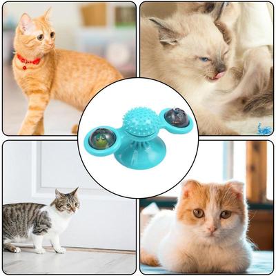 Kitten Toys For Indoor Cats Spinning Massage Toys For Kitten Wall Mount Cats Spinner Exercise Toy For Small Medium Large Cats