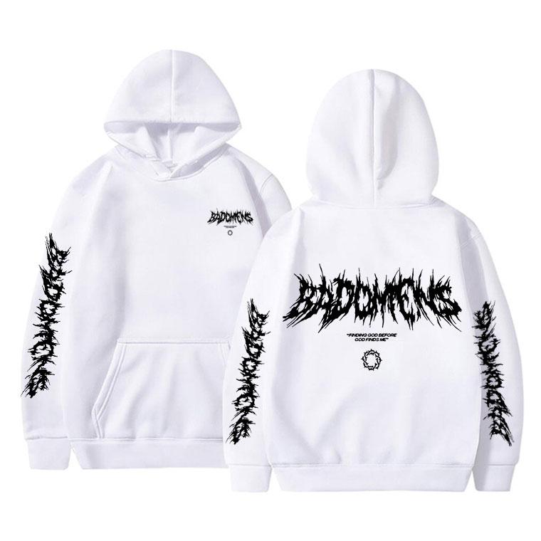 Bad Omens Band Gott finden bevor Gott mich findet Grafik Hoodie Herren Damen Fleece Baumwolle Sweatshirts Herren Rock Punk Stil Hoodies