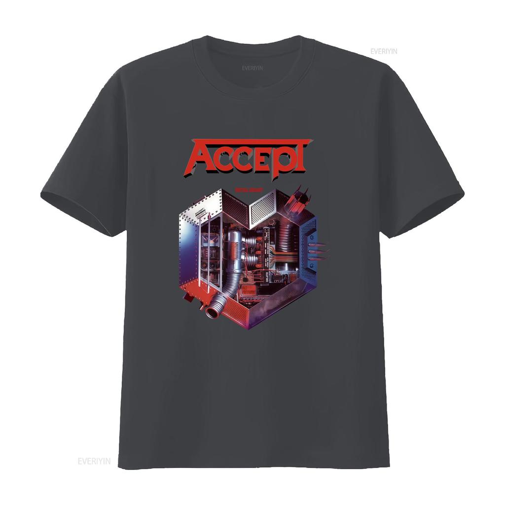 ACCEPT METAL HEART Album Design T Shirt Sizes S 5XL MR319 Band Merch Music Lover  Vintage Washed Versatile Casual Soft Fashion