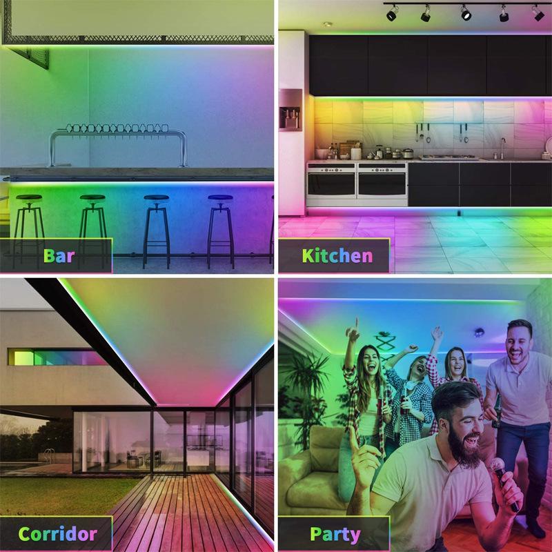 24-Key RGB Bluetooth Light Strip Controller: Mobile App, 12V/24V Color Changer & Dimmer