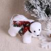 Christmas Decoration 2pcs/pack Scarf White Bear Home Decoration Accessories Christmas Pendant Christmas Gifts For Children
