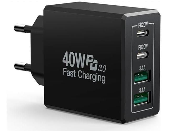 Chargeur USB C - SAMI - 40W - 4 Ports - Charge Rapide - Compatible iPhone 15