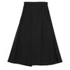 Black Plus Size Vintage High Waist Casual Loose Summer Wide Leg Skirt Pants Women Trousers