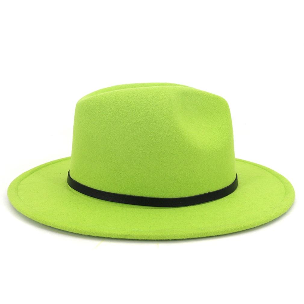 Color : Blue, Size : 56-58cm Hat Tages Zubeh/ör Wide Brim Fashion Herbst Winter Wide Brim Cotton Herren G/ürtel-Jazz-Hut Trilby Retro Hat Fedora-Hut Quaste Fashion Filzhut