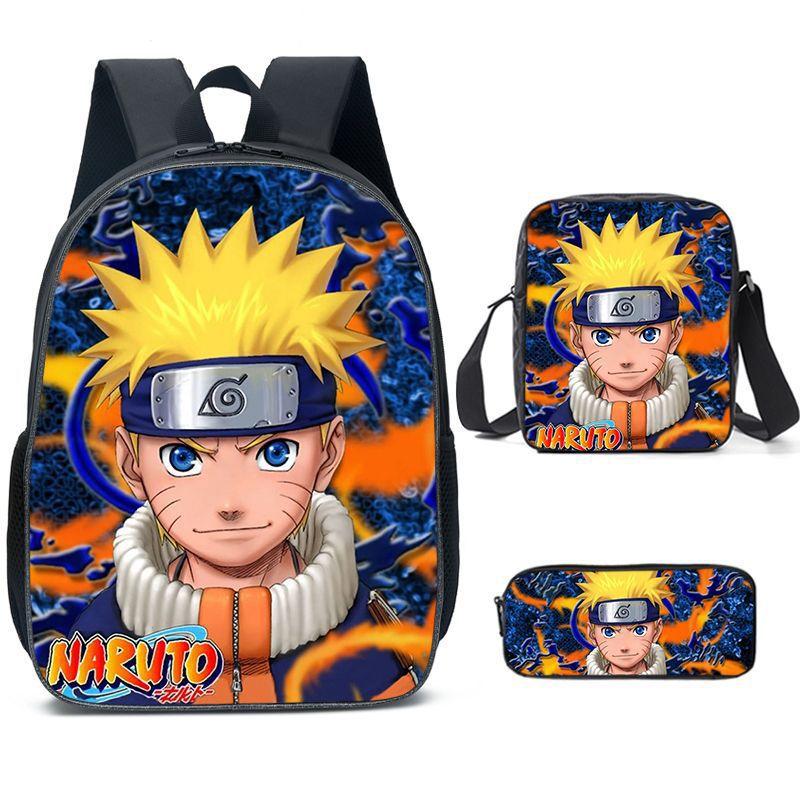 Naruto NARUTO Student School Bag 3D Digital Cartoon Printed School Bag Grade 3-6 Backpack
