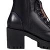 Autumn Winter Women's Boots Lace Up Boots for Women's Thick Heel Side Zipper Ankle Boots Warm Female Motorcycle Shoes