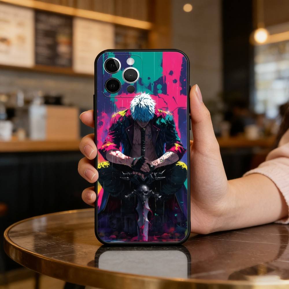 

Game D-Devil May Cry DMC Phone Case For iPhone 17,16,15,14,13,12,11 Plus,Pro Max,Soft Silicone Black Cover iPhone12