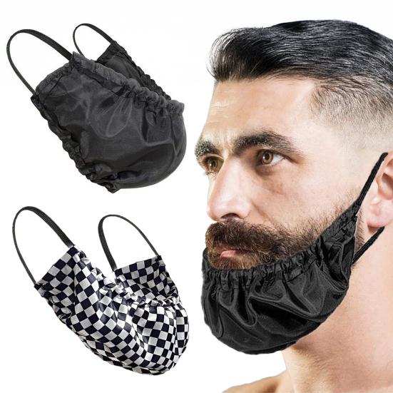 Men Beard Bonnet Breathable Adjustable Soft Sleeping Beard Cap Apron Bedtime Guard Facial Hair Cover Bandana Bib Husband Father Gift