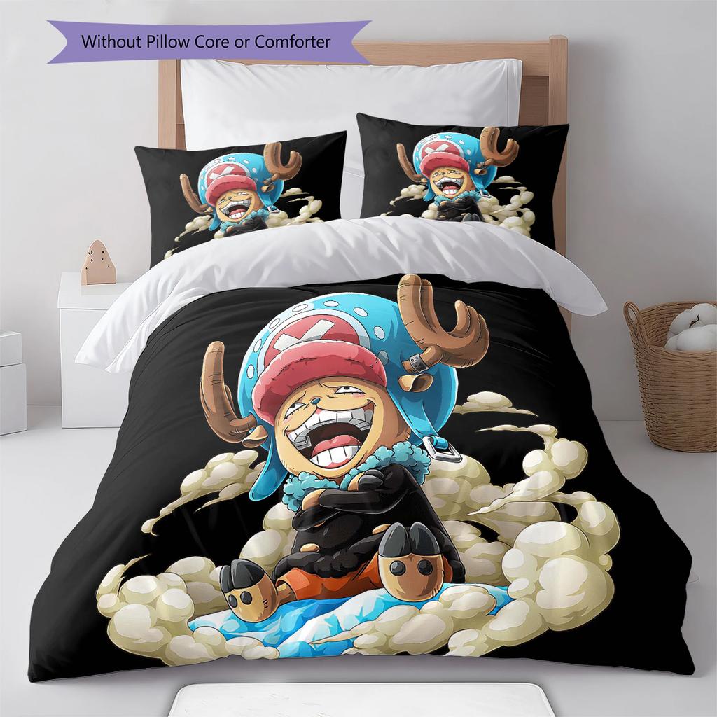 Cartoon Pattern Bedding Quilt Set Quilt Cover Pillowcase Home Decoration Birthday Gift (1 * Duvet Cover + 2 * Pillowcase, Without Core)
