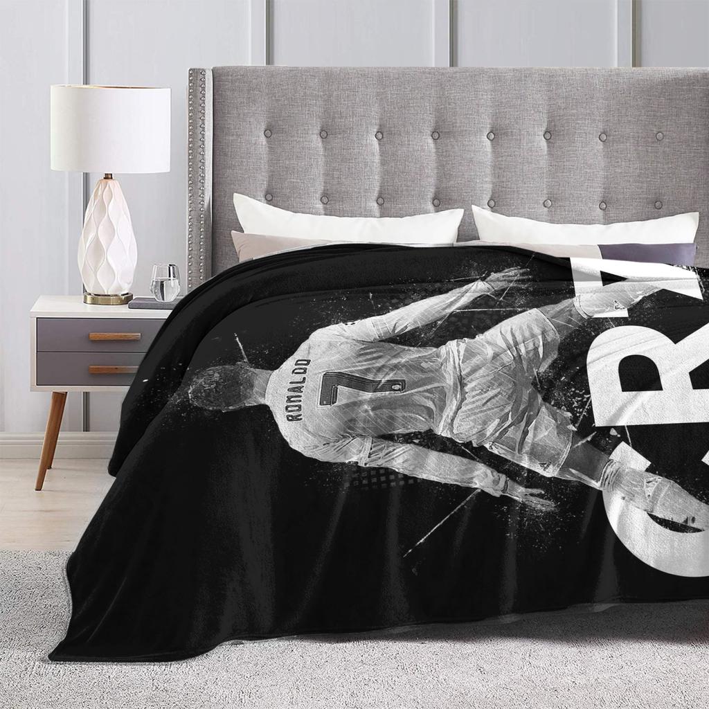 C Ronaldos Football Soccer Blanket Flannel Awesome Warm Throw Blankets for Home Textile Decor