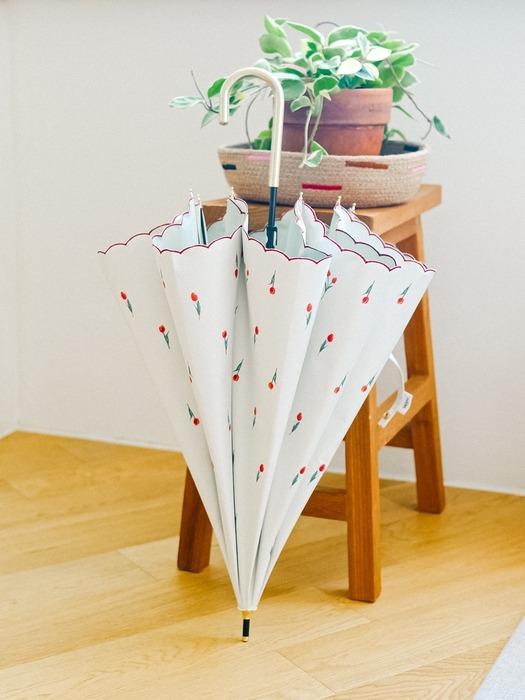 WPC. WPC mass-produced Petit Tulip UV-blocking 99.9% blackout parasol 81-12139-101 Off-White