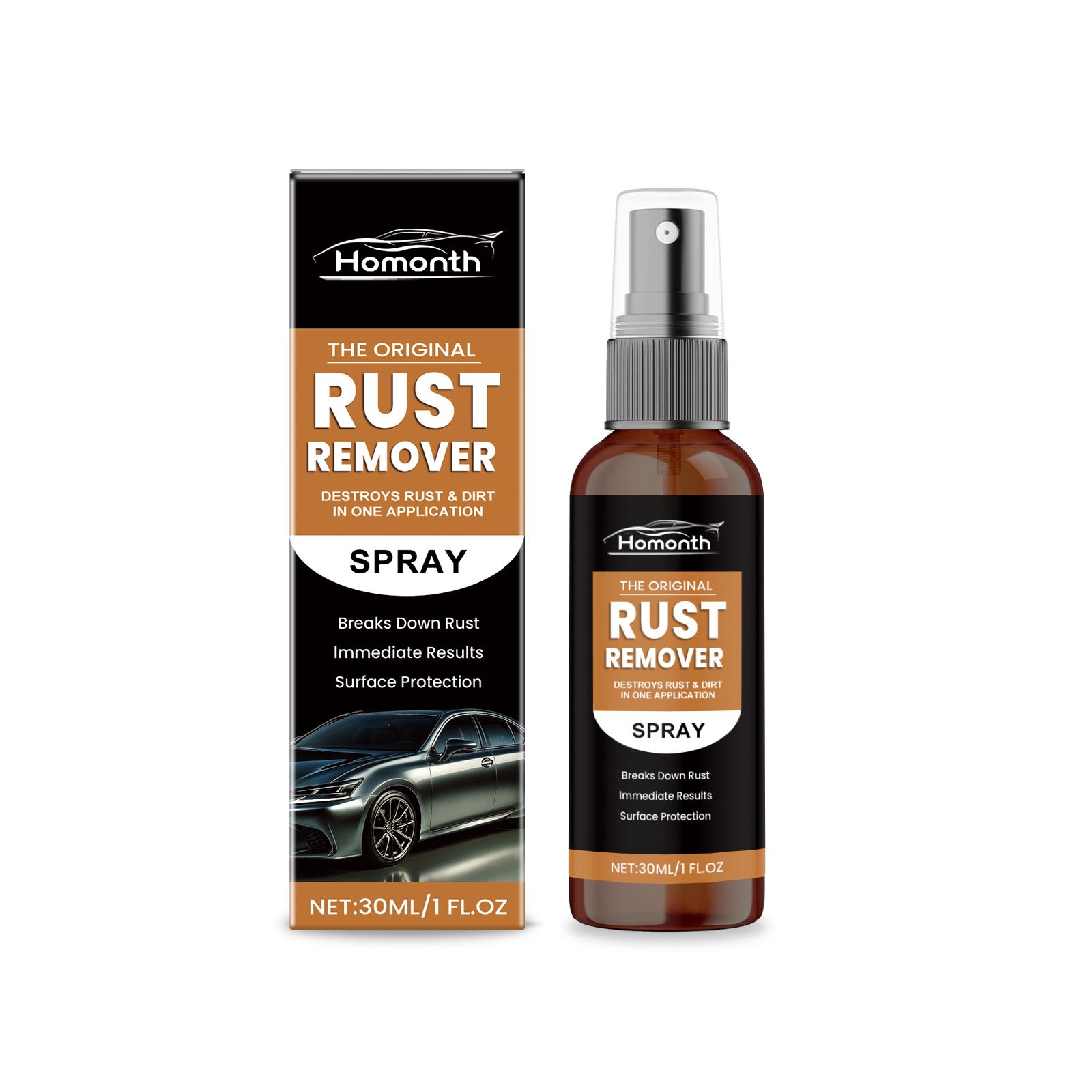 

Homonth Rust Remover Spray 30ml - Multi-functional car cleaner, rust remover, refurbisher, polisher, stain remover. General car care.
