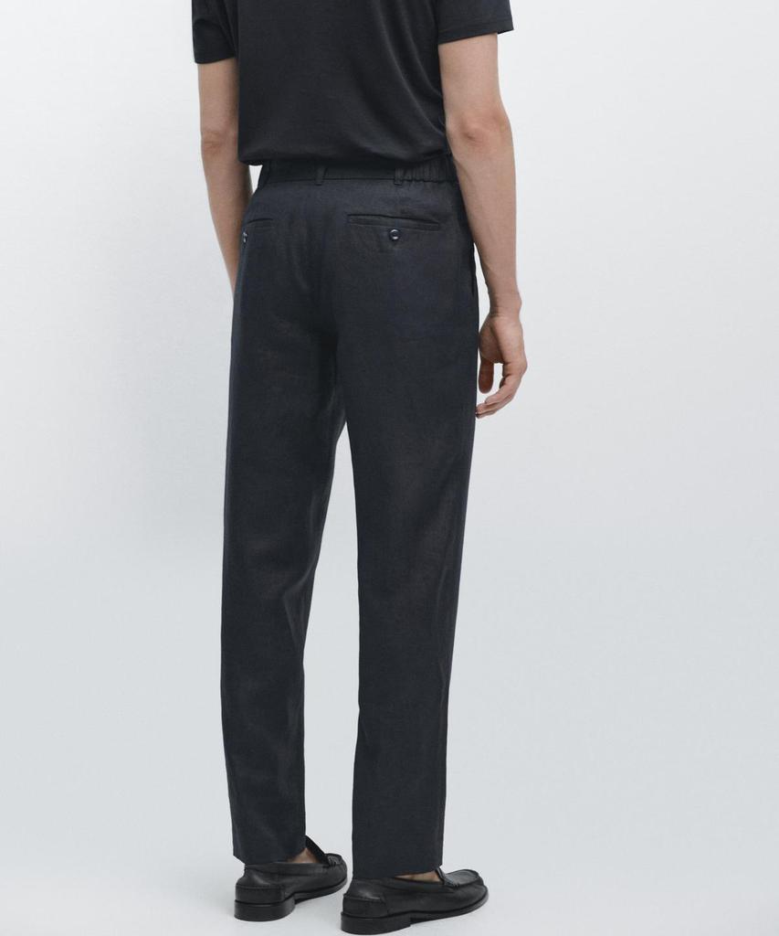 Masimodutti Tapered Fit Linen Pants