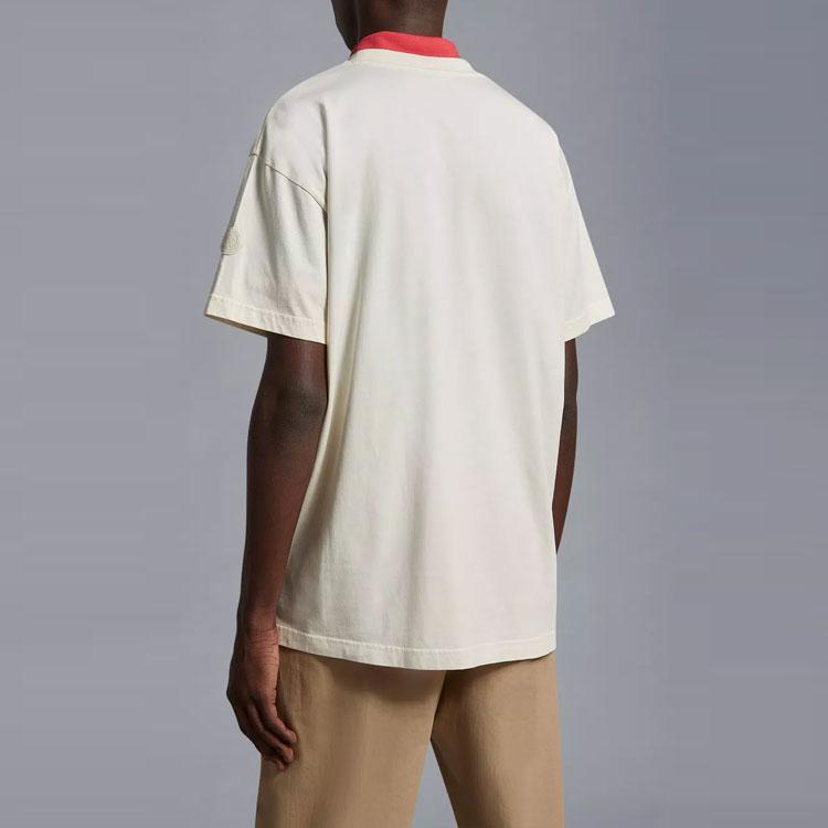 Moncler SS23 Solid Color Crew Neck Pullover Casual Short Sleeve T-Shirt Men T-Shirts White I10918C00019M2326038