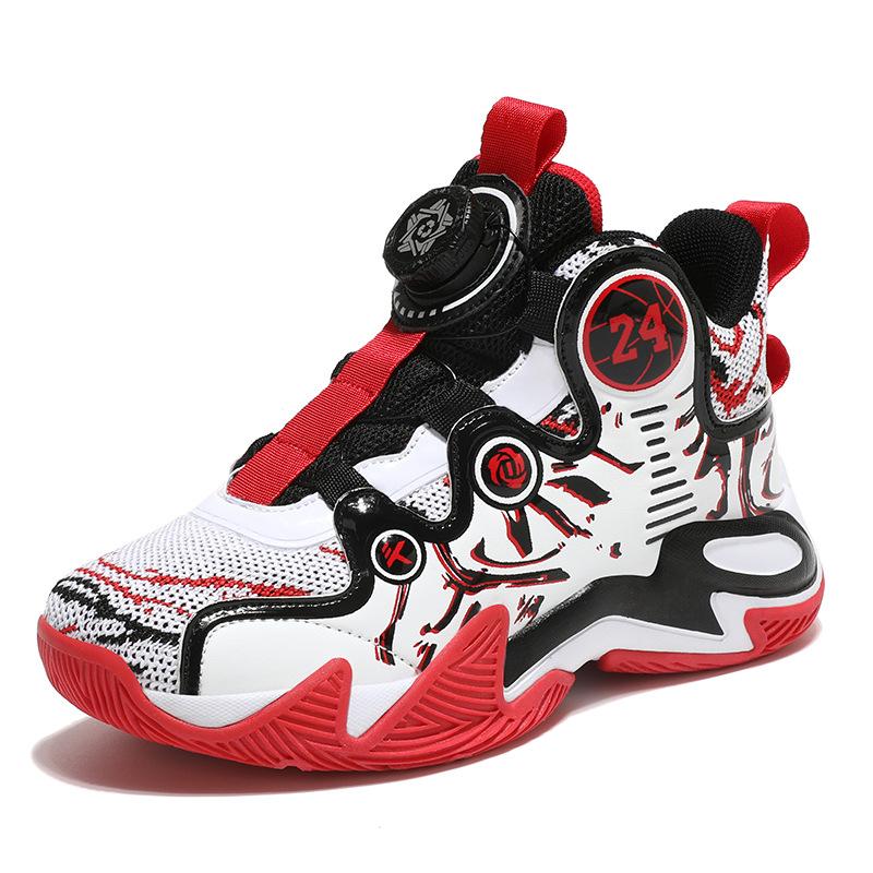 Basketball Shoes, Sneakers, Sports Shoes, Wear-resistant Middle and Older Children's New Combat Non-slip Children's Breathable Mesh Spring and Autum