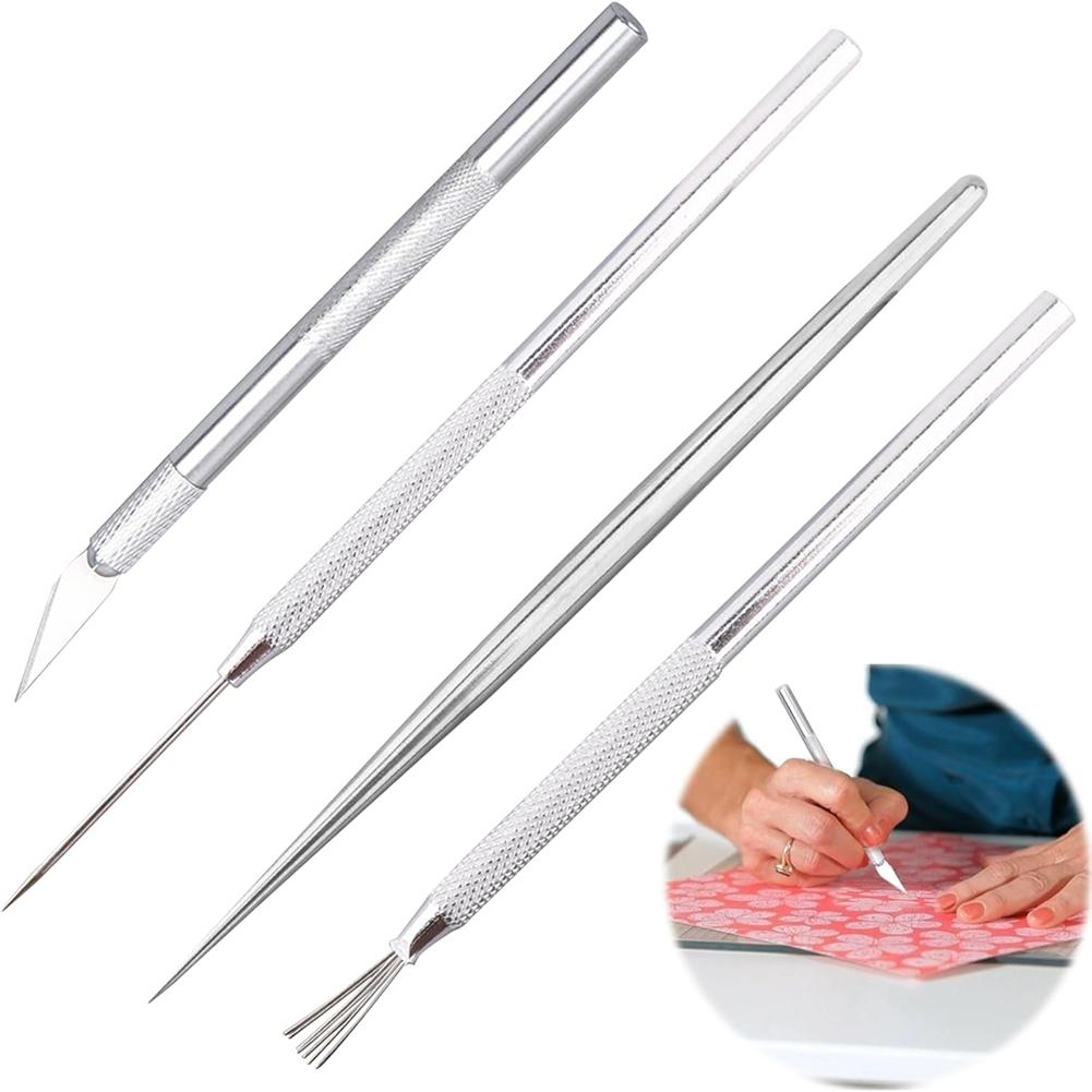 4PCS Polymer Clay Tools,13.5-39mm Detail Modelling Clay Carving Tool,Texture Brush for Carving Sculpting Modeling Crafts