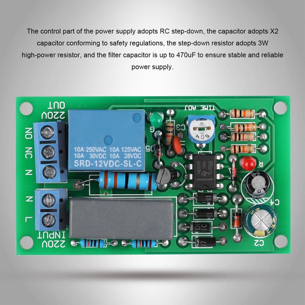 220V Relay Board Timer Relay Delay Switch Module Input Output Delay Off Switch Module