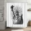 Vintage Statue of Liberty Shower Curtain Gothic Dark Academia Bathroom Decor Grunge Home Decor Gothic Decor Wall Art Victorian D