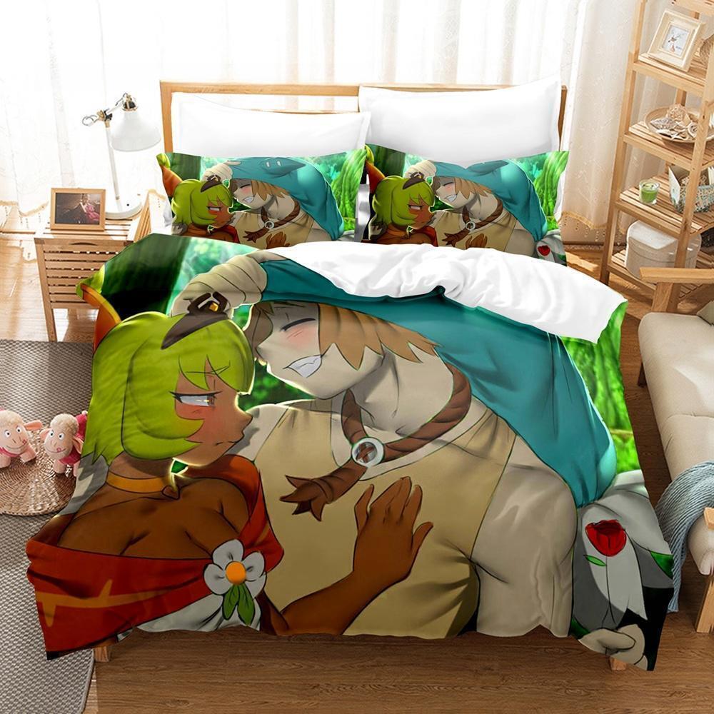 

Новый комплект постельного белья Wakfu Single Twin Full Queen King Size Bed Set Adult Kids Bedroom Duvet Cover Sets Комплект простыней с 3D-принтом Wakfu Eu Twin 135x200cm