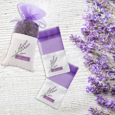 10/20PCS Drawstring Mesh Lavender Bags Air Fresheners Indoor Deodorizing Drawstring Sachets Purple Gauze Ribbons