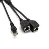 RJ45 Male To Internet Adapter Cable 2 Female 2-in-1 Plug and Play Copper