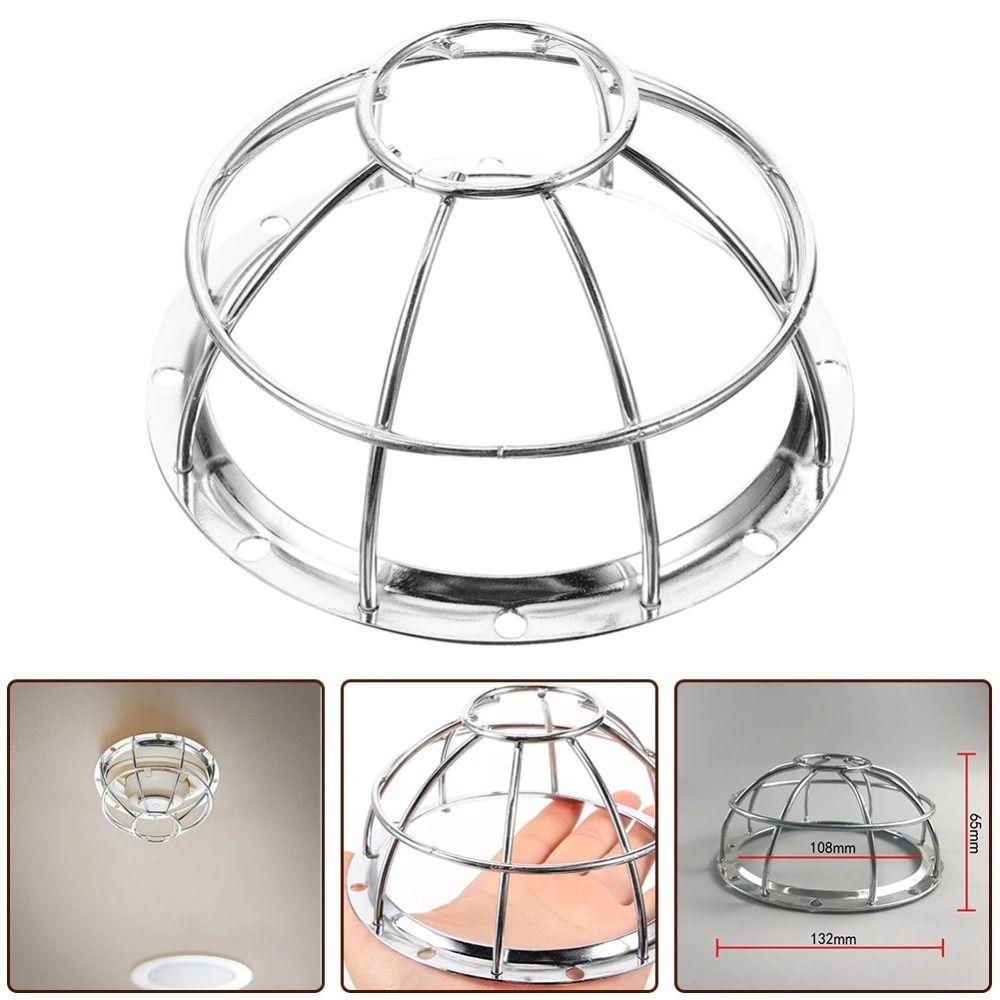 Iron Smoke Detector Protective Cover Silver Explosion-proof Lampshade Heavy Duty Fire Covers  Lamp