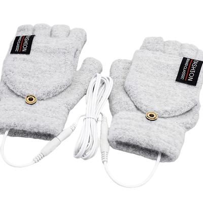 [Oppvarmede Fingervotter] USB Oppvarmingshansker | Strikkede Fingervotter | Vaskbart Design | Vintervarme Hender | Laptophansker