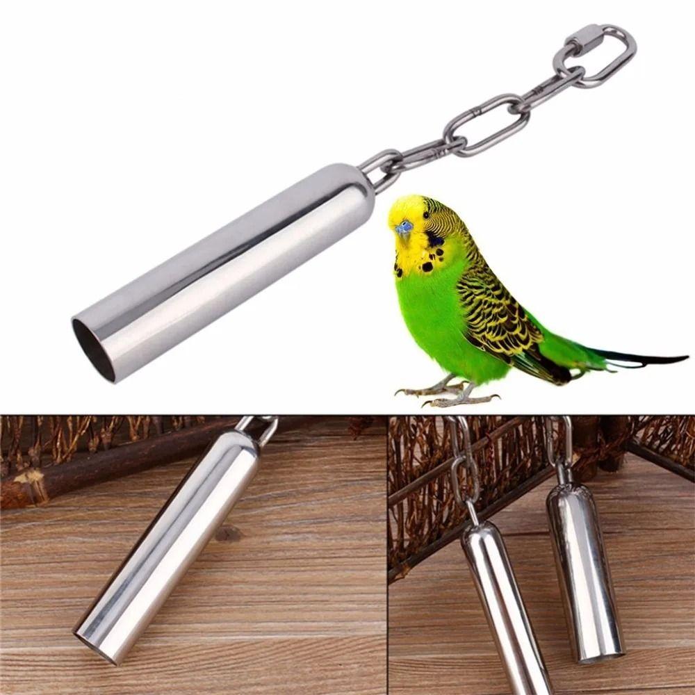 Stainless Steel Parrot Bell Toy Creative Bird Chewing Bell Pet Hanging Bell Toy Parakeet