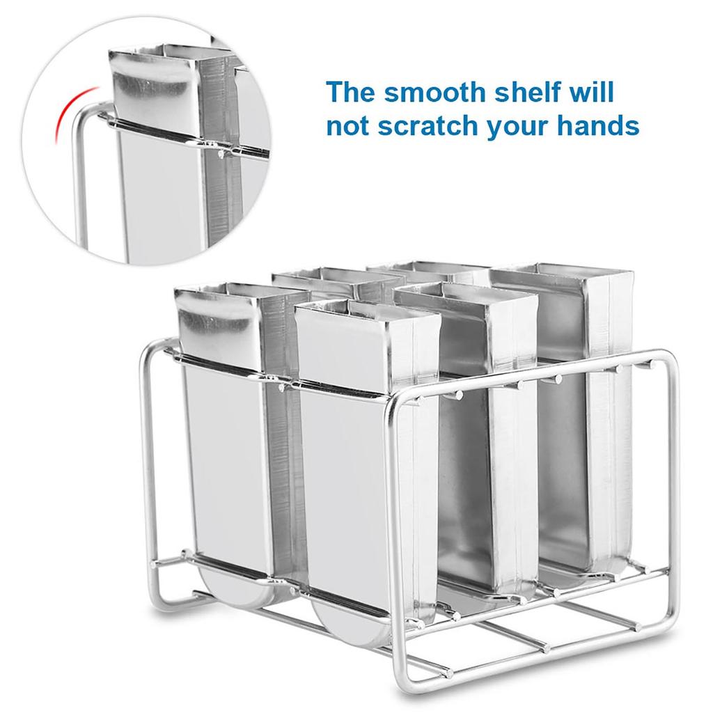 Stainless Steel Molds Ice Cream Industrial Home Kitchen DIY Ice Pop Mould Maker Tool(4#)