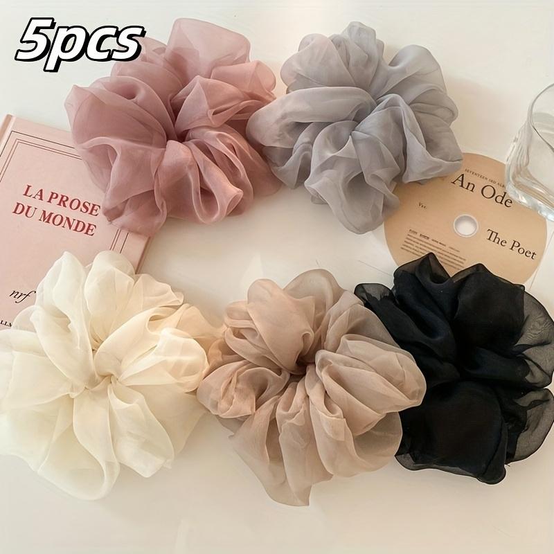 Large Mesh Hair Rope for Women Simple and a Does Not Hurt The Hair Hair Rope Cute Girl High Ponytail Scrunchie