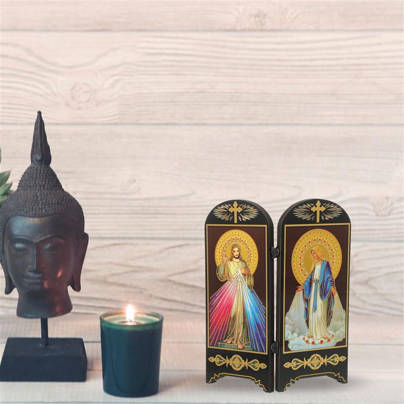 The Virgin of Wooden Ornament Christmas Table Decoration