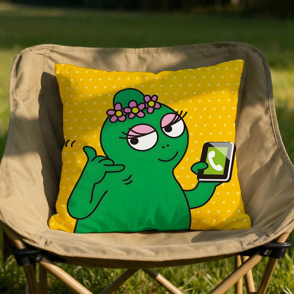 Cartoon BBarbapapa Cushion Cover Soft Reversible  Durable Pillow Cover  MultiScene Use for Home  Car Daily Comfort