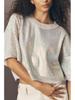 Summer 2026 Women's Solid Color Sequin Short Sleeve T-Shirt