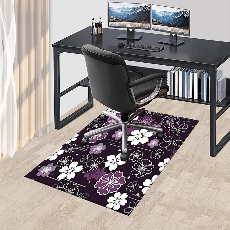 1 Peça Tapete de Chão Antiderrapante com Padrão Floral, adequado para Escritório, quarto e salas de brincar. Também pode ser usado como capa para apoio de pés de sofá - T32