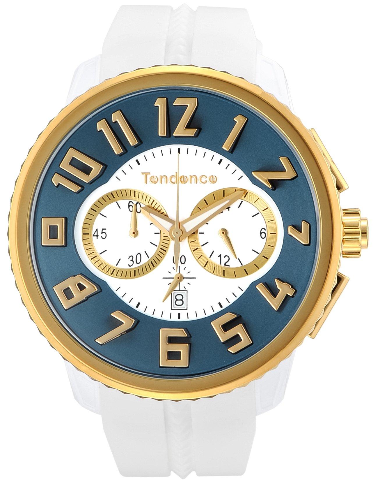

Gulliver Round Chronograph Navy Stainless Mineral 51MM White [Tendence] Watch, Dial, Steel, Glass, Quartz, Watch, TY046016, [Used]