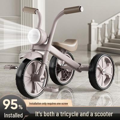 Children's 3-in-1 Balance Scooter Walker with Pedals, Music & Lights