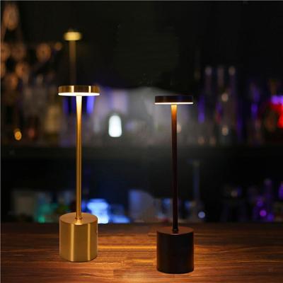 USB Rechargeable LED Desk Lamp 3 Color Dimmable Touch Metal Table Lights For Bedside Dining Living Room Decor Gift Lighting