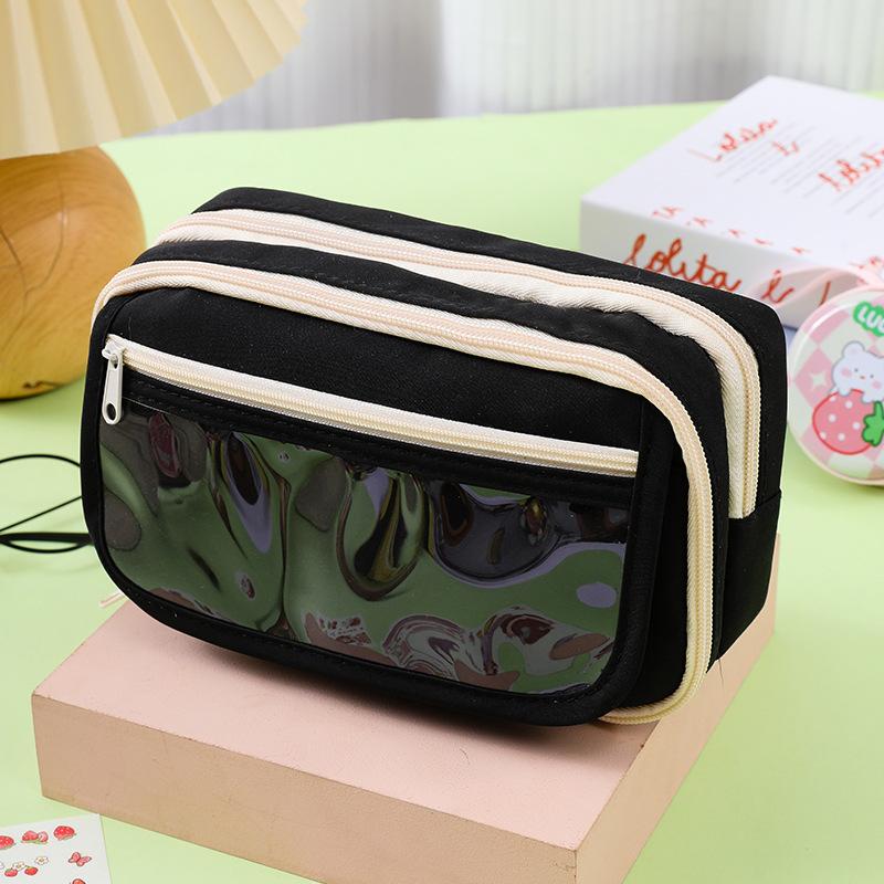 New Transparent Pencil Case, Nine-layer Panda Pencil Case, Large-capacity Stationery Case, High-value Pencil for Junior High School Students and Girls