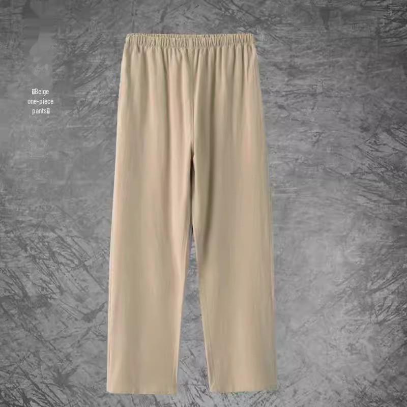 Chinesisches Retro-Leinenhemd für Herren – Langarm-Tang-Anzug mit Stehkragen