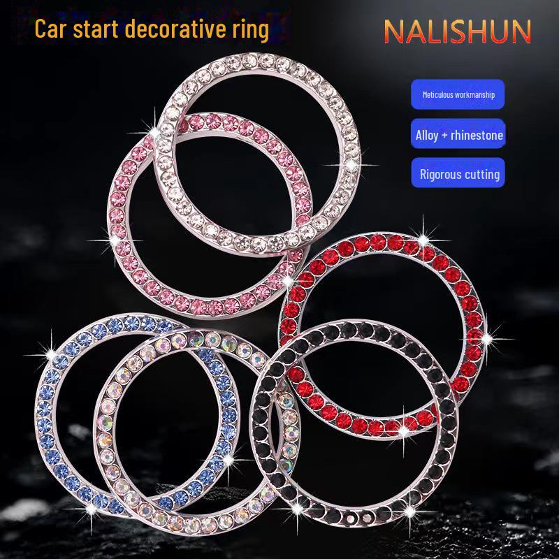Кольцо с бриллиантом для запуска одной кнопкой, декоративное кольцо для замка зажигания автомобиля