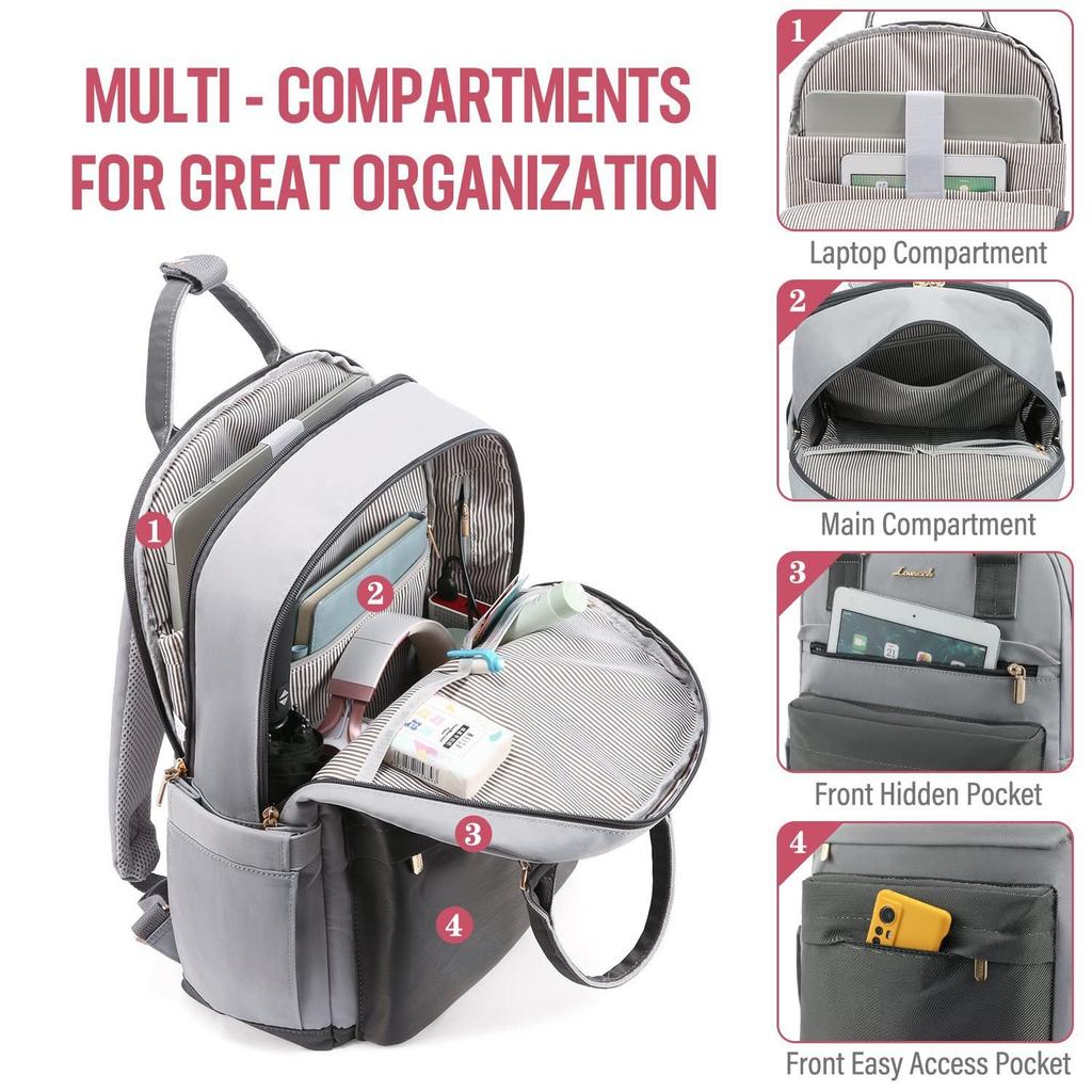 Cross Border Backpack for Women, Large Capacity Multifunctional Luggage Bag, Short Distance Business Travel Backpack, Computer H